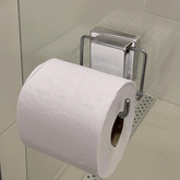Suporte Para Rolo Papel Higiênico Com Ventosa Fixa Cromado - Ela Decora